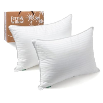 Premium King Size Bed Pillows - Set of 2, 20"x36", Cooling Hotel Quality, Down Alternative, Medium F...