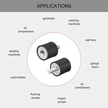 uxcell M4 Thread Rubber Mounts for Vibration Isolation