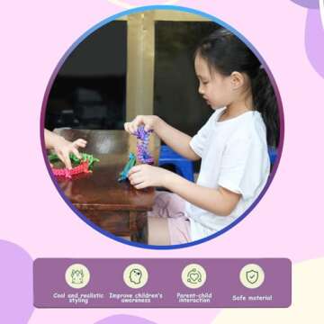 PETBSNVB 12" 3D Printed Dragon, Articulated Dragon, Crystal Dragon, Dragon Fidget Toy, Home Office Decor Executive Desk Toy (Purple)