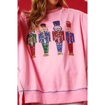 Glkaend Women’s Cute Santa Christmas Sweatshirt for Festive Fun