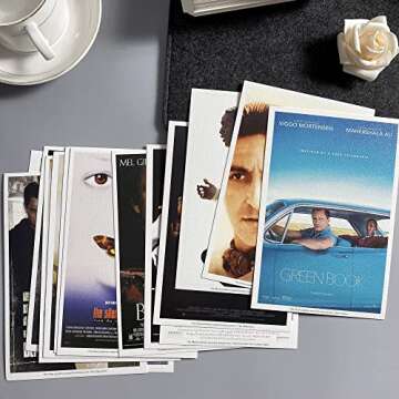 LAPNOXX Movie Posters Post Card, 95PCS Vintage Posters of Classic Movie 7 x 4.7in, Wall Collage Kit Aesthetic Pictures, Retro Room Decor, Movie Room Decor, Wall Collage Kit, Film Photo Wall, Movie Posters, Retro Movie Poster for Dorm