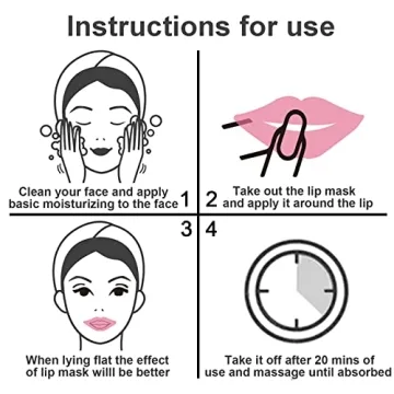 Permotary 30 PCS Moisturizing Lip Mask Crystal Lip Care Pads Mask for Moisturizing & Reducing Chapped, Smoothing, Fine Lines-Lip Patches with Moisture Essence to Firms & Hydrate and Plump Your Lips