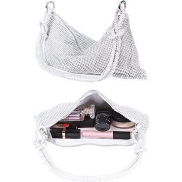 Chic Rhinestone Hobo Bag for Women Stylish Evening Accessory