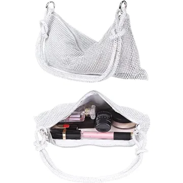 Chic Rhinestone Hobo Bag for Women Stylish Evening Accessory