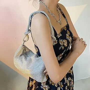Chic Rhinestone Hobo Bag for Women Stylish Evening Accessory