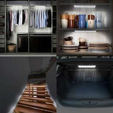 USB Rechargeable Motion Sensor Cabinet Lights - 2 Pack