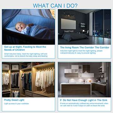 USB Rechargeable Motion Sensor Cabinet Lights - 2 Pack