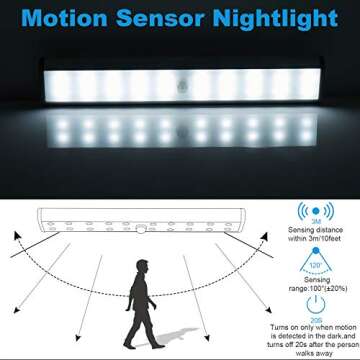 USB Rechargeable Motion Sensor Cabinet Lights - 2 Pack