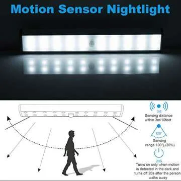 USB Rechargeable Motion Sensor Cabinet Lights - 2 Pack