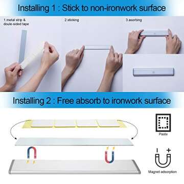 USB Rechargeable Motion Sensor Cabinet Lights - 2 Pack