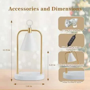 CASTLELIFE Candle Warmer Lamp - Timed Electric Melter