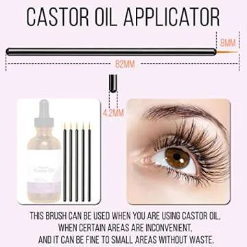 KINGMAS 100 Pack Eyeliner Brush, Disposable Ultra-fine Point Eyeliner Applicator Cosmetic Eye Wands Eye Liner Makeup Tool