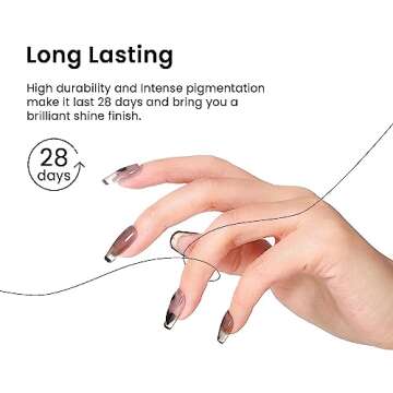 MAYCHAO 15ML Jelly Black Gel Nail Polish 1Pc Translucent Sheer Black Gel Polish Soak off Transparent Nail Polish Gel Nail Art Manicure Salon DIY at Home, 0.5 OZ