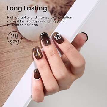 MAYCHAO 15ML Jelly Black Gel Nail Polish 1Pc Translucent Sheer Black Gel Polish Soak off Transparent Nail Polish Gel Nail Art Manicure Salon DIY at Home, 0.5 OZ