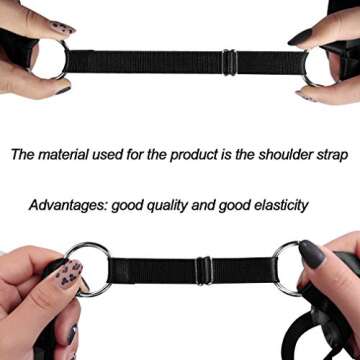 Body Harness for Women Fashion Strappy Tops Bra Punk Goth Festival Art Lingerie Pentagram Harajuku Belt (Black)