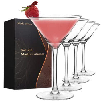 Elegant Set of 6 Martini Glasses for All Occasions