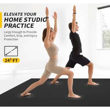 CAMBIVO Yoga Mat for Women and Men, Extra Long and Wide Exercise Mat(72"x48"/84"x30"), Large Non Slip Workout Mat for Yoga, Pilates, Fitness, Barefoot Workouts, Home Gym Studio
