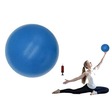 CIZEBO Small Exercise Ball for Between Knees, 6 inch Pilates Ball with Pump, Mini Yoga Core Ball Phy...