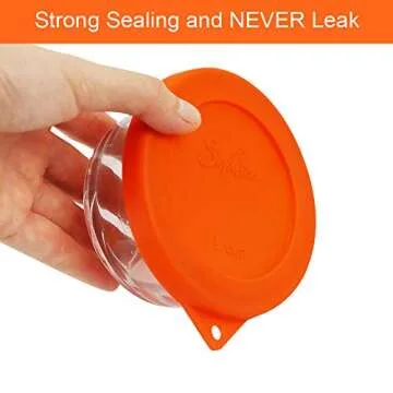 Sophico 1 Cup Round Silicone Storage Cover Lids Replacement for Anchor Hocking and Pyrex 7202-PC Glass Bowls (Container not Included) (Mix - 4 pack)