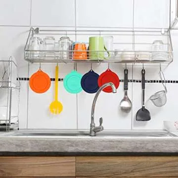 Sophico 1 Cup Round Silicone Storage Cover Lids Replacement for Anchor Hocking and Pyrex 7202-PC Glass Bowls (Container not Included) (Mix - 4 pack)