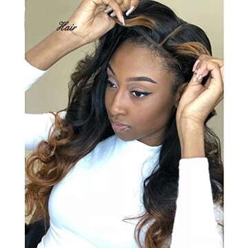 Shop QUINLUX 150% Density Body Wave Lace Wig - Ombre 1BT30