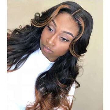 Shop QUINLUX 150% Density Body Wave Lace Wig - Ombre 1BT30