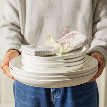 Sweese 7.4 Inch Dessert Plates Elegant and Functional