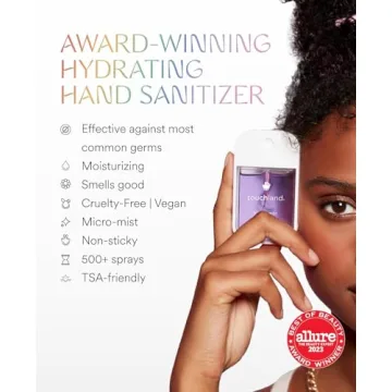 Touchland Power Mist Hydrating Hand Sanitizer Spray, FRESH 5-Pack (Mint, Citrus, Lemon Lime, Aloe, Watermelon), 500-Sprays each, 1Fl Oz Travel Size (Set of 5)