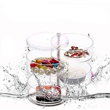 Stackable Storage Jewellery Trays Hair Accessory Containers Simple Houseware Organizer 4 Layers 7.14in