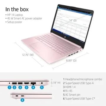 HP 14" Laptop with Microsoft 365 & WOWPC Bundle