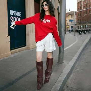 MIRAAZZURRA Brown Kitten Heel Boots - Comfy & Chic Knee High Fashion