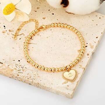 Stylish 14K Gold Plated Charm Bracelets for Women
