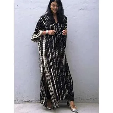 Stylish Kaftan Dresses for Women, Plus Size Tie Dye Cover-Up