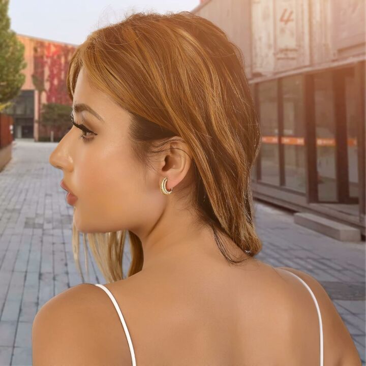 Chunky 14k Gold Filled Huggie Hoop Earrings for Women