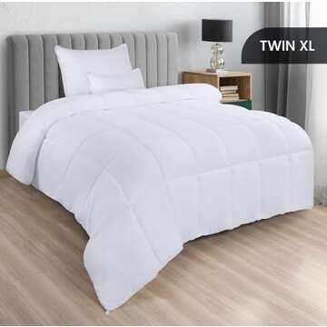Utopia Bedding Comforters Twin XL Size, All Season Duvet Insert, Down Alternative Box Stitched Bed C...