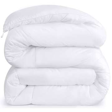 Utopia Bedding Comforters Twin XL Size, All Season Duvet Insert, Down Alternative Box Stitched Bed Comforter with Corner Tabs, Machine Washable (White)