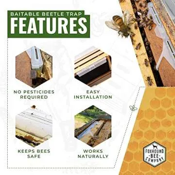 Clear Small Hive Beetle Trap with Baitable and Reusable Oil Trap Designed for Trapping Beetles in Bee Hives Without Chemicals for Beekeeping - 12 Pack