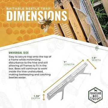 Clear Small Hive Beetle Trap with Baitable and Reusable Oil Trap Designed for Trapping Beetles in Bee Hives Without Chemicals for Beekeeping - 12 Pack