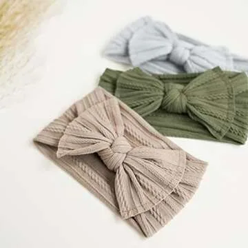 Niceye Baby Girls Headbands with Soft Bows and Stretchy Fit