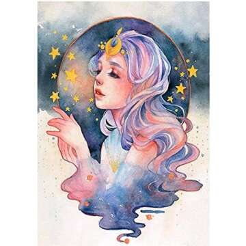 MMAHD 5D DIY Diamond Art Painting Kits for Adults,Flower Feast Girl Full Drill Embroidery Paintings ...