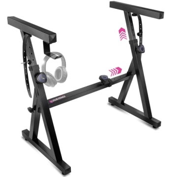 Liquid Stands Piano Keyboard Stand - Z Style Adjustable and Portable Heavy Duty Music Stand for Kids...