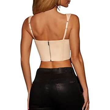 KOSUSANILL Sexy Women's Bustier Corset Top Y2K Push Up Strap Tank Top Vintage Streetwear Crop Tops Party Clubwear Bodice