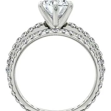 Platinum Plated Sterling Silver with Zirconia