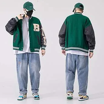 Moshtashio Men's Varsity Jacket - Stylish & Warm Unisex Coat