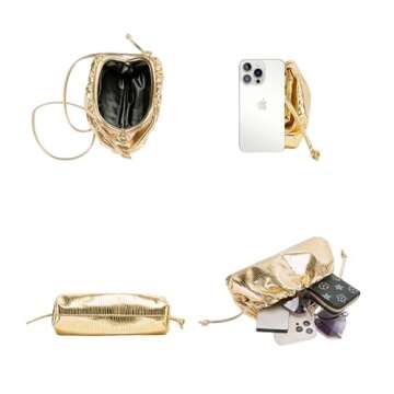 Versatile Sparkly Dumpling Evening Clutch for Women