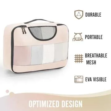 6 Set Packing Cubes for Suitcases, Travel Organizer Bags for Carry on Luggage, Veken Suitcase Organizer Bags Set for Travel Essentials Travel Accessories in 4 Sizes(Extra Large, Large, Medium, Small)