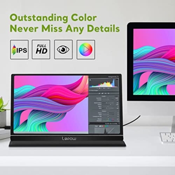 Lepow Z1-Gamut 15.6'' Portable Monitor with Versatile Connectivity