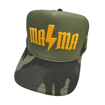 NACRE APPAREL Mama Puff Print Design Trucker Hat Vinyl Puff Printed Trucker Hat Foam Trucker Hat #08...