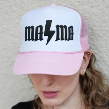 NACRE APPAREL Mama Puff Print Design Trucker Hat Vinyl Puff Printed Trucker Hat Foam Trucker Hat #087
