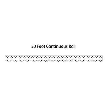Teacher Created Resources Black Polka Dots on White Scalloped Rolled Border Trim - 50ft - Decorate B...